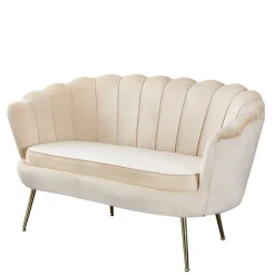 Pharao24 Samt Sofa Vermont> 2 Sitzer Sofa