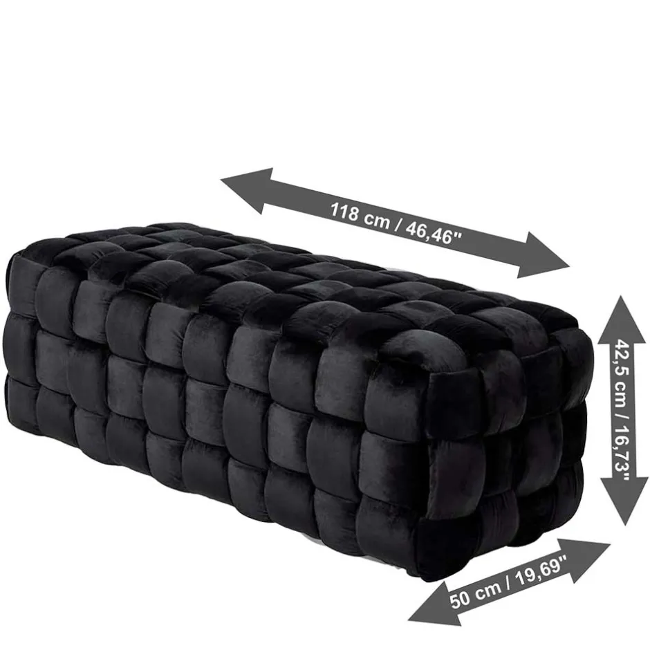 Pharao24 Samt Stoffbank Costian> Polsterbänke|Schlafzimmerbänke