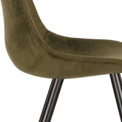 Küchenstühle|Esszimmerstühle*Pharao24 Samt Stuhl Oliv Set Montone