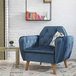 Pharao24 Samt Wohnzimmersessel Furciona> Wohnzimmer Sessel