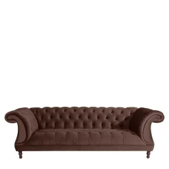 Pharao24 Samtvelour Couch Rennia> Wohnzimmercouch|3 Sitzer Sofa