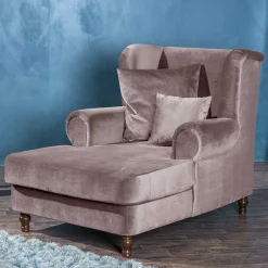 Pharao24 Samtvelours Bigsessel Stagnola> Ohrensessel