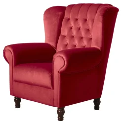 Pharao24 Samtvelours Sessel Donnia> Ohrensessel