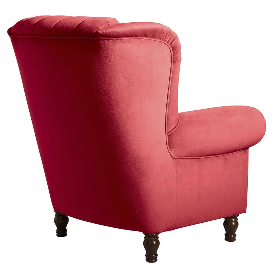 Pharao24 Samtvelours Sessel Donnia> Ohrensessel