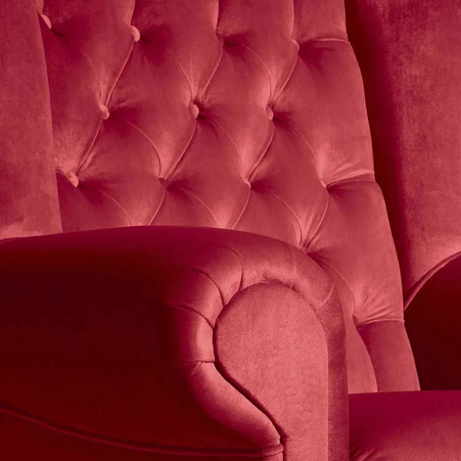 Pharao24 Samtvelours Sessel Donnia> Ohrensessel