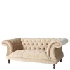 Pharao24 Samtvelours Sofa Segin> 2 Sitzer Sofa