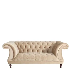 Pharao24 Samtvelours Sofa Segin> 2 Sitzer Sofa