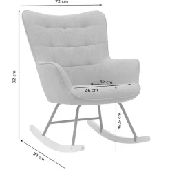 Wohnzimmer Sessel*Pharao24 Schaukelsessel Ayla