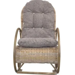 Wohnzimmer Sessel*Pharao24 Schaukelstuhl mit Auflage Musena