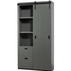 Pharao24 Schiebetüren Schrank Makimona> Wohnzimmervitrinen|Massivholz Schränke