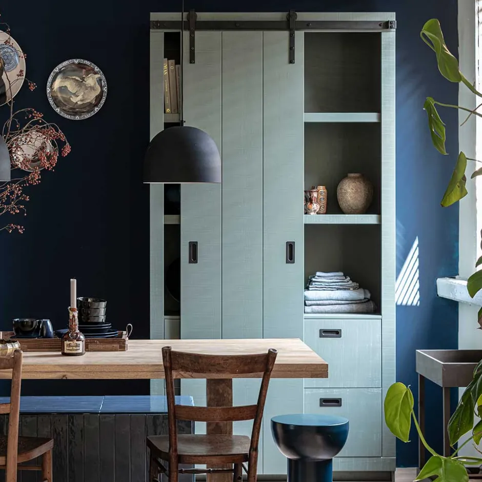 Pharao24 Schiebetüren Schrank Makimona> Wohnzimmervitrinen|Massivholz Schränke