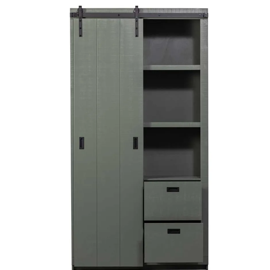 Pharao24 Schiebetüren Schrank Makimona> Wohnzimmervitrinen|Massivholz Schränke