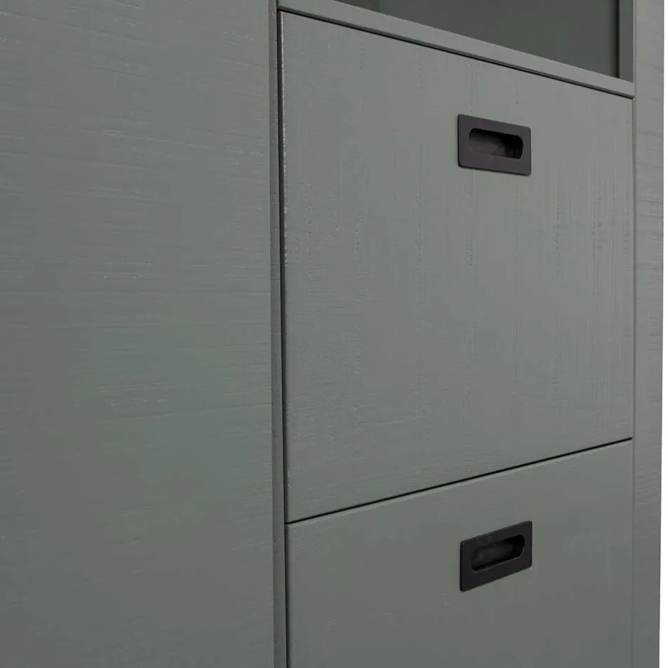 Pharao24 Schiebetüren Schrank Makimona> Wohnzimmervitrinen|Massivholz Schränke