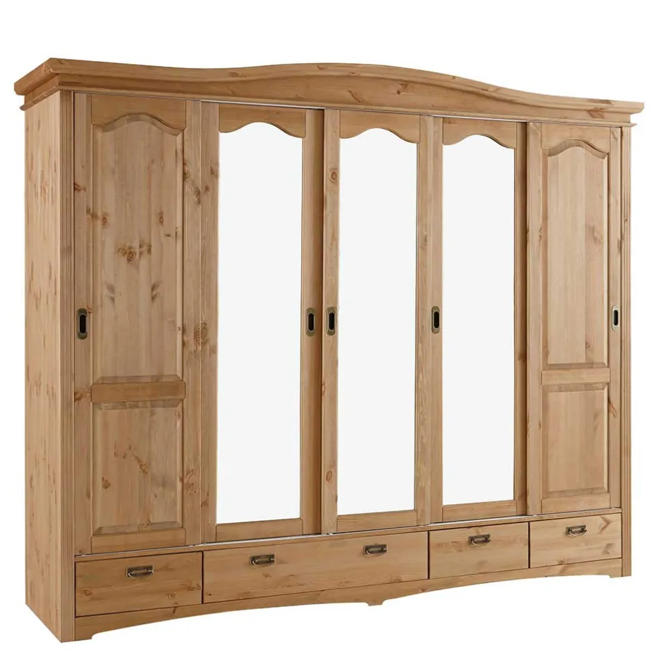 Pharao24 Schiebetürschrank Delian> Massivholzmöbel|Schiebetürenschränke