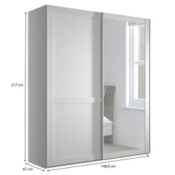 Schiebetürenschränke*Pharao24 Schiebetürschrank mit Spiegel Tudana