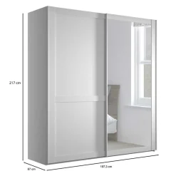 Schiebetürenschränke*Pharao24 Schiebetürschrank mit Spiegel Tudana