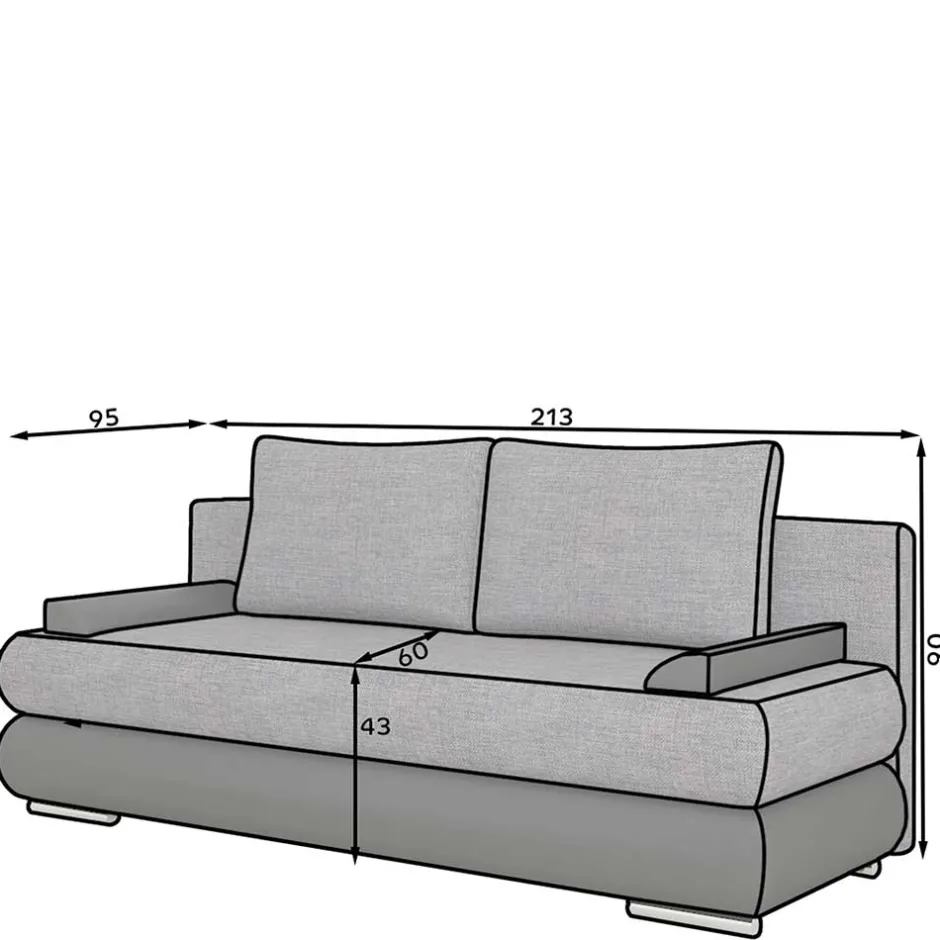 3 Sitzer Sofa|Schlafsofas*Pharao24 Schlafsofa Zutana