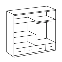 Pharao24 Schlafzimmer Kleiderschrank Letla><noscript><img width=