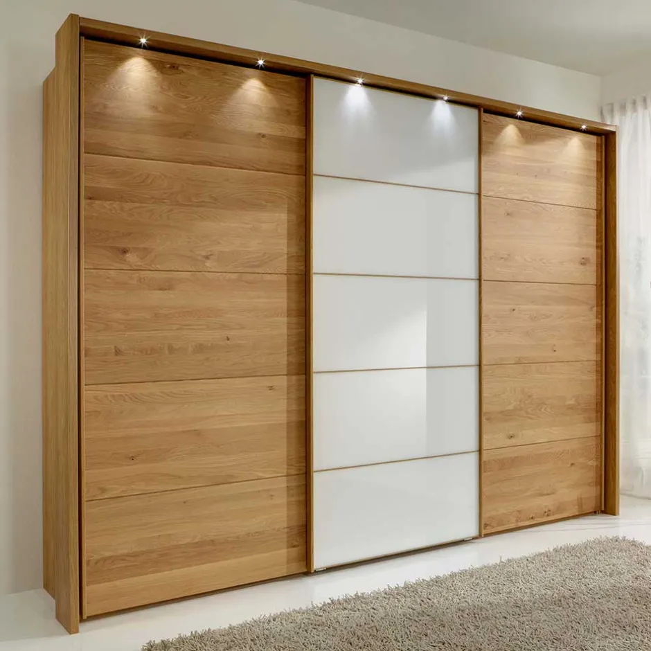 Massivholz Kleiderschränke|Kleiderschränke*Pharao24 Schlafzimmerkleiderschrank Durac