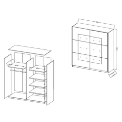 Pharao24 Schlafzimmerkleiderschrank Dango><noscript><img width=