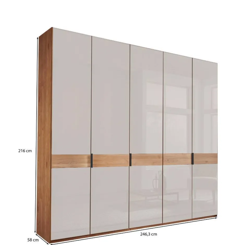 Drehtürenschränke*Pharao24 Schlafzimmerkleiderschrank groß Biancaneve