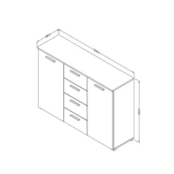 Esszimmerkommoden|Sideboards*Pharao24 Schlafzimmerkommode Salassos
