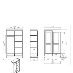 Drehtürenschränke|Massivholz Kleiderschränke*Pharao24 Schlafzimmerschrank Aluko