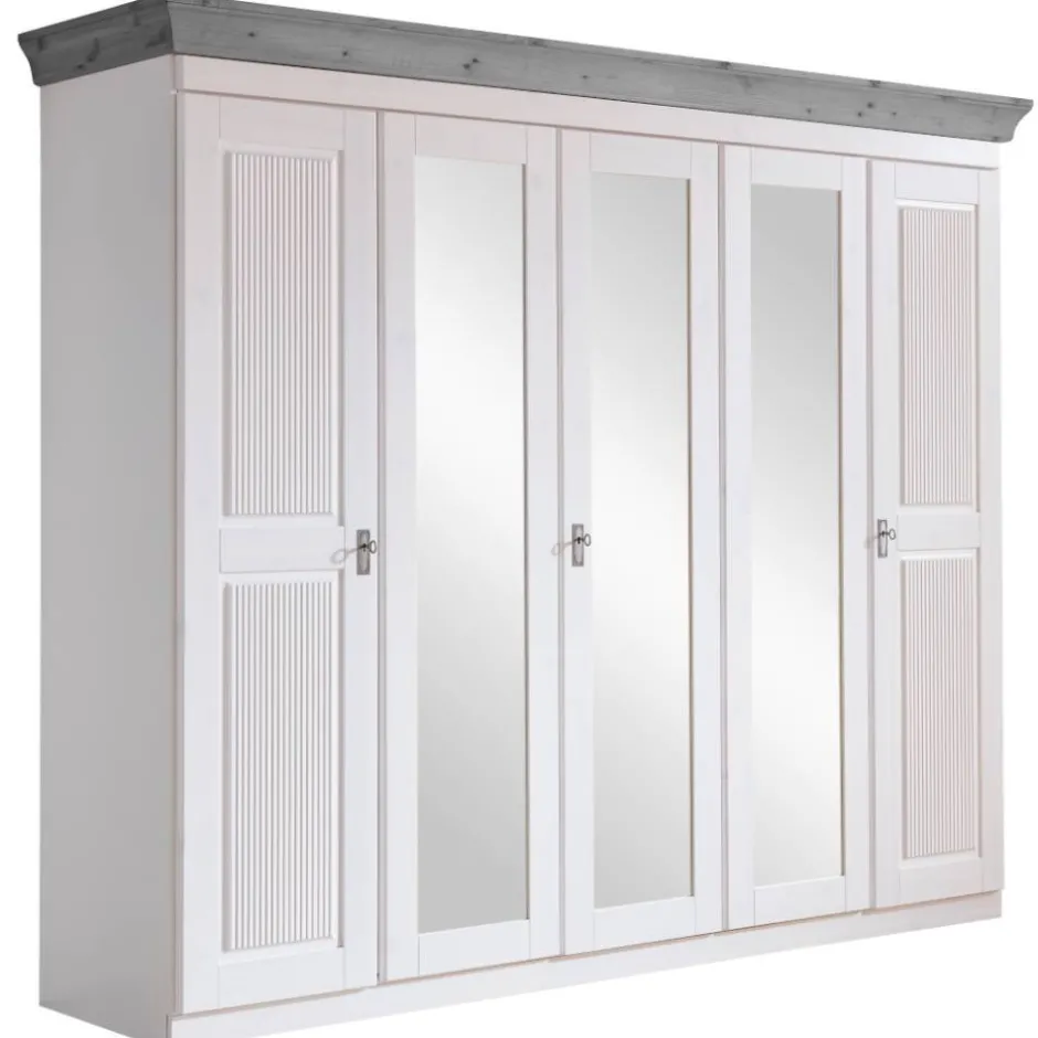 Pharao24 Schlafzimmerschrank Benfitas> Massivholz Schränke|Kleiderschränke