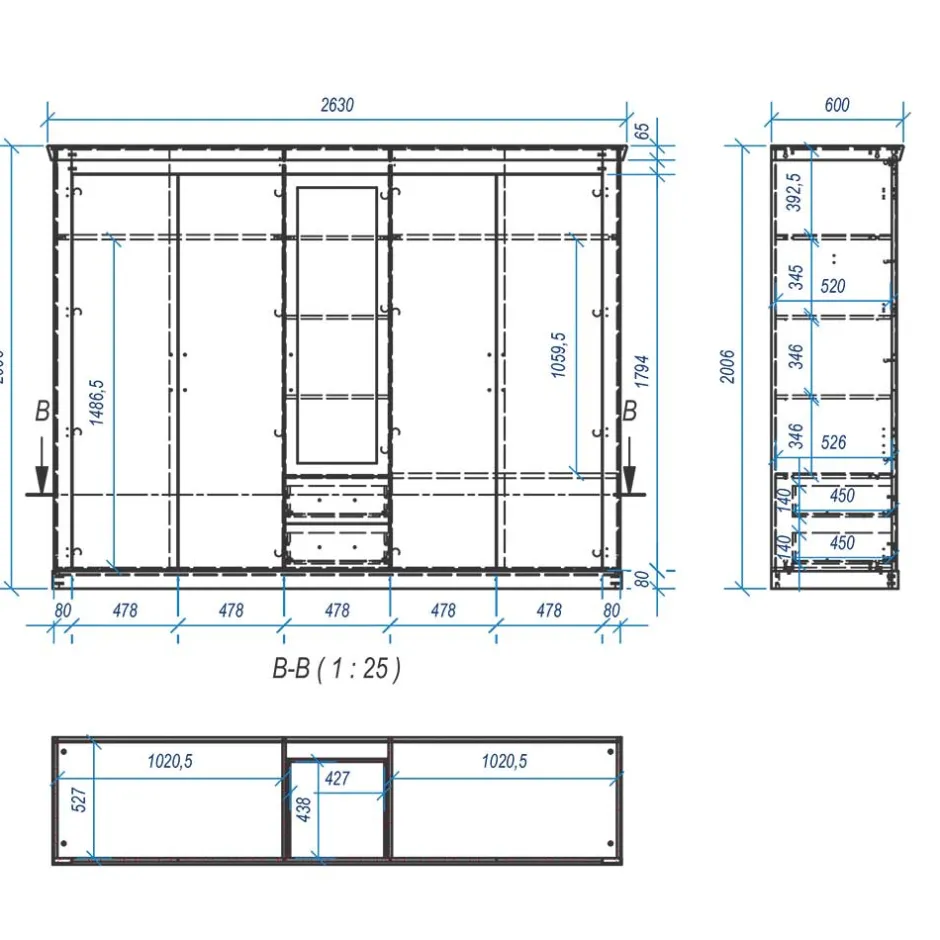 Drehtürenschränke|Kleiderschränke*Pharao24 Schlafzimmerschrank Flurencina