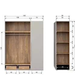 Drehtürenschränke|Kleiderschränke*Pharao24 Schlafzimmerschrank Letizia