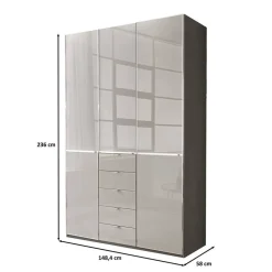 Jugendkleiderschrank|Drehtürenschränke*Pharao24 Schlafzimmerschrank modern Sanctos