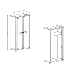 Drehtürenschränke*Pharao24 Schlafzimmerschrank Olegano