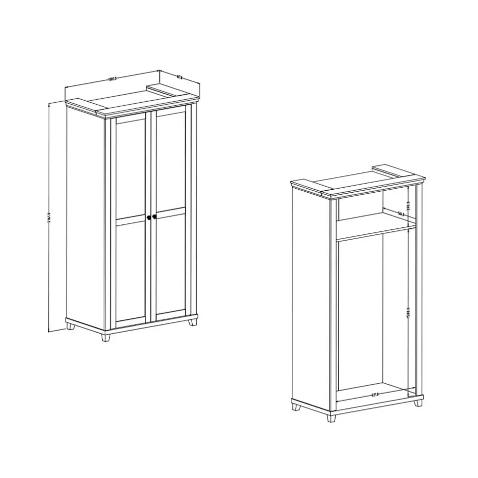 Drehtürenschränke*Pharao24 Schlafzimmerschrank Olegano