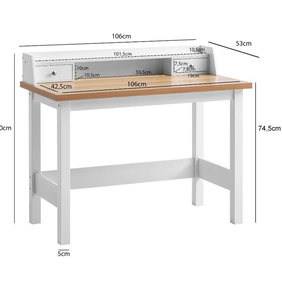Pharao24 Schülerschreibtisch Galyferio> Computertische|Jugendschreibtische