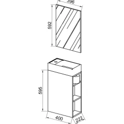 Pharao24 Schmales Badmöbel Set Tujamy><noscript><img width=