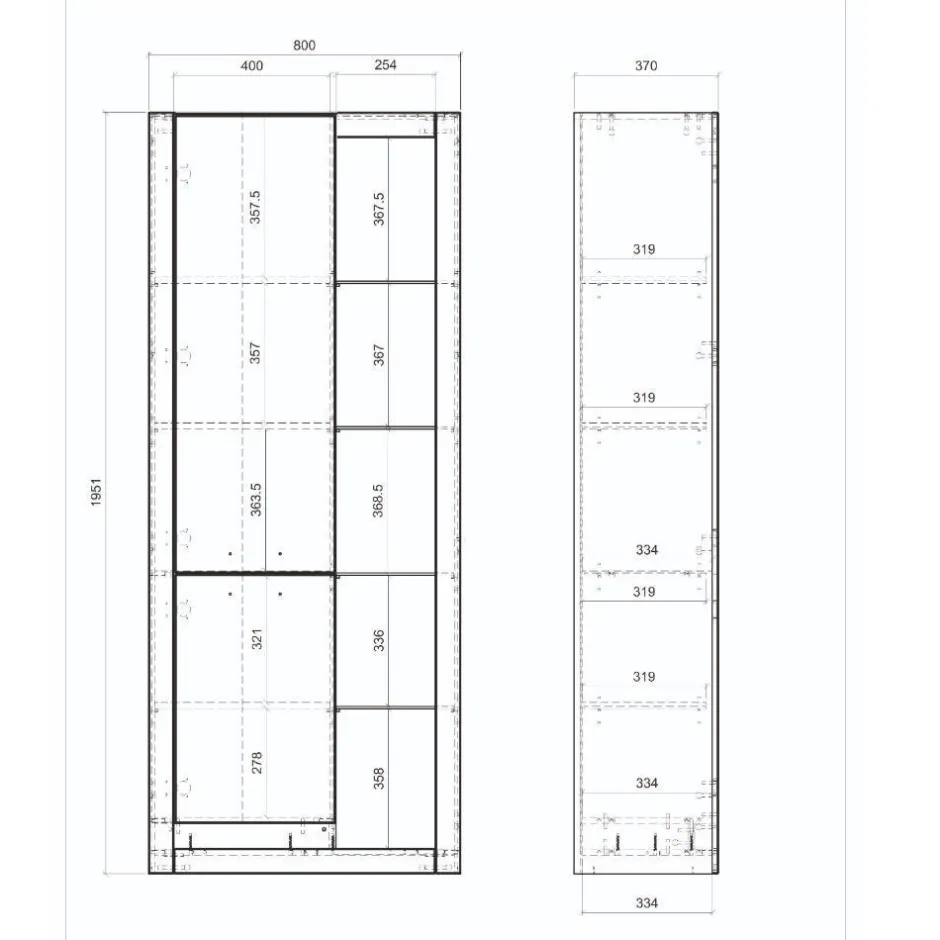 Vitrinenschrank|Wohnzimmervitrinen*Pharao24 Schrank Asprecca