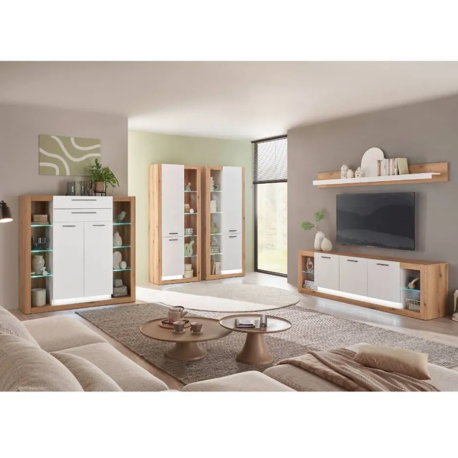 Vitrinenschrank|Wohnzimmervitrinen*Pharao24 Schrank Asprecca