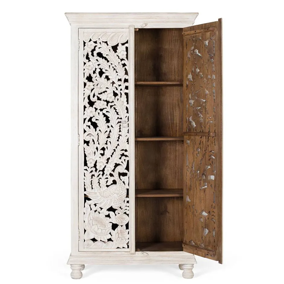 Massivholzmöbel|Wohnzimmerschrank*Pharao24 Schrank Holz Menorva