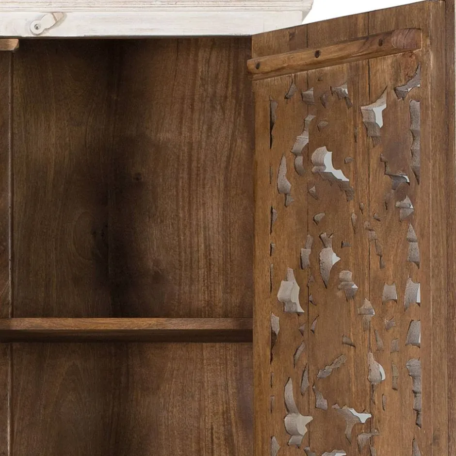 Massivholzmöbel|Wohnzimmerschrank*Pharao24 Schrank Holz Menorva