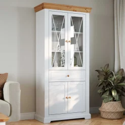 Pharao24 Schrank Vitrine Bechir> Massivholzmöbel|Vitrinenschrank