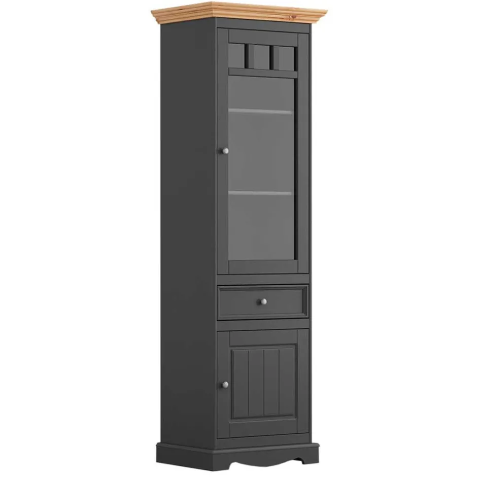 Massivholz Schränke|Vitrinenschrank*Pharao24 Schrank Vitrine Lyra