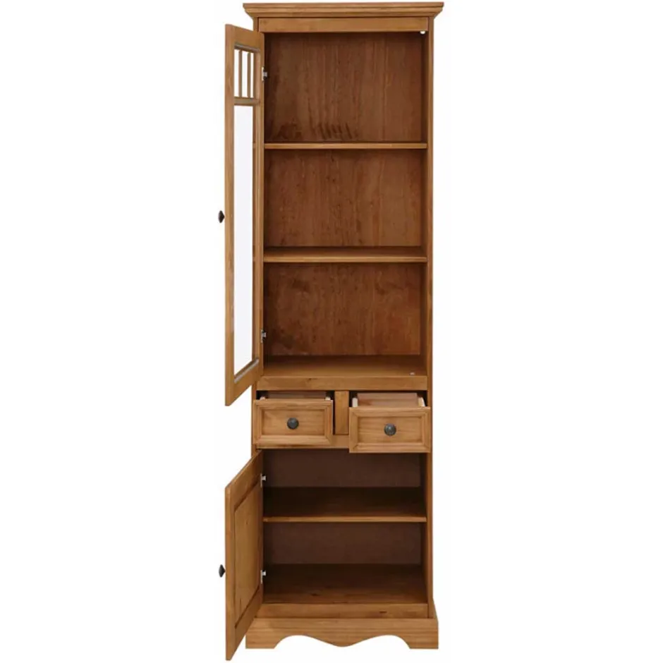 Wohnzimmerschrank|Massivholz Schränke*Pharao24 Schrank Vitrine Yoco