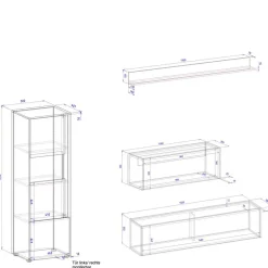 Wohnwand 300 Cm|Moderne Wohnwände*Pharao24 Schrankwand mit Schreibtisch Uzniana