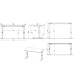 Schreibtische*Pharao24 Schreibtisch Gowri