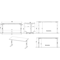 Schreibtische*Pharao24 Schreibtisch Gowri