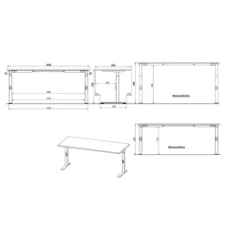 Schreibtische*Pharao24 Schreibtisch Gowri