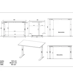 Schreibtische*Pharao24 Schreibtisch Kerry