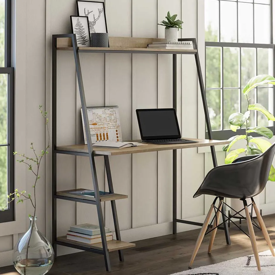 Pharao24 Schreibtisch mit Regal Vester> Schreibtische