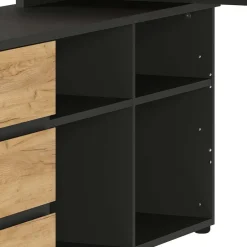 Pharao24 Schreibtisch mit Schrankelement Charin><noscript><img width=