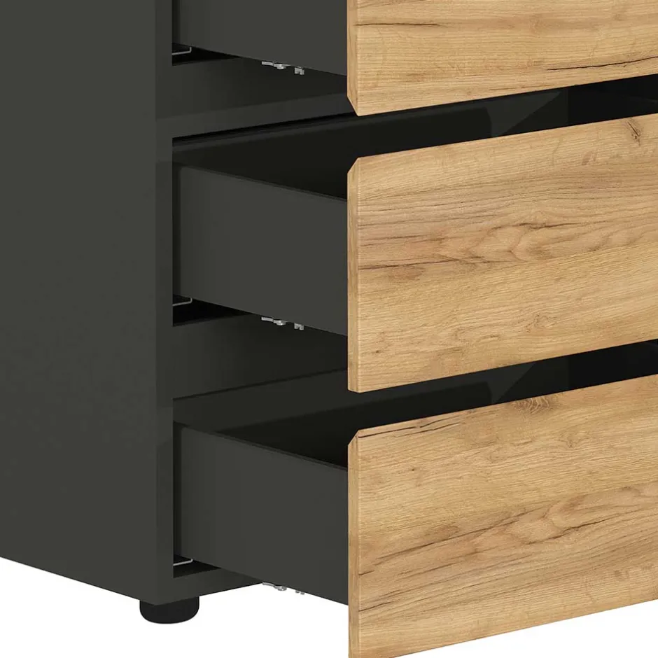 Pharao24 Schreibtisch mit Schrankelement Charin> Schreibtische|Computertische